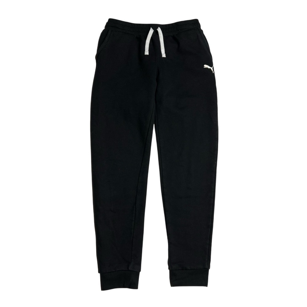 Puma Black Joggers with Elastic Waistband and Tapered Legs